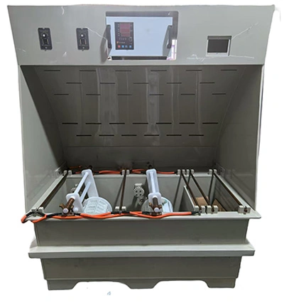 Experimental Plating Tanks with Exhaust Hoods